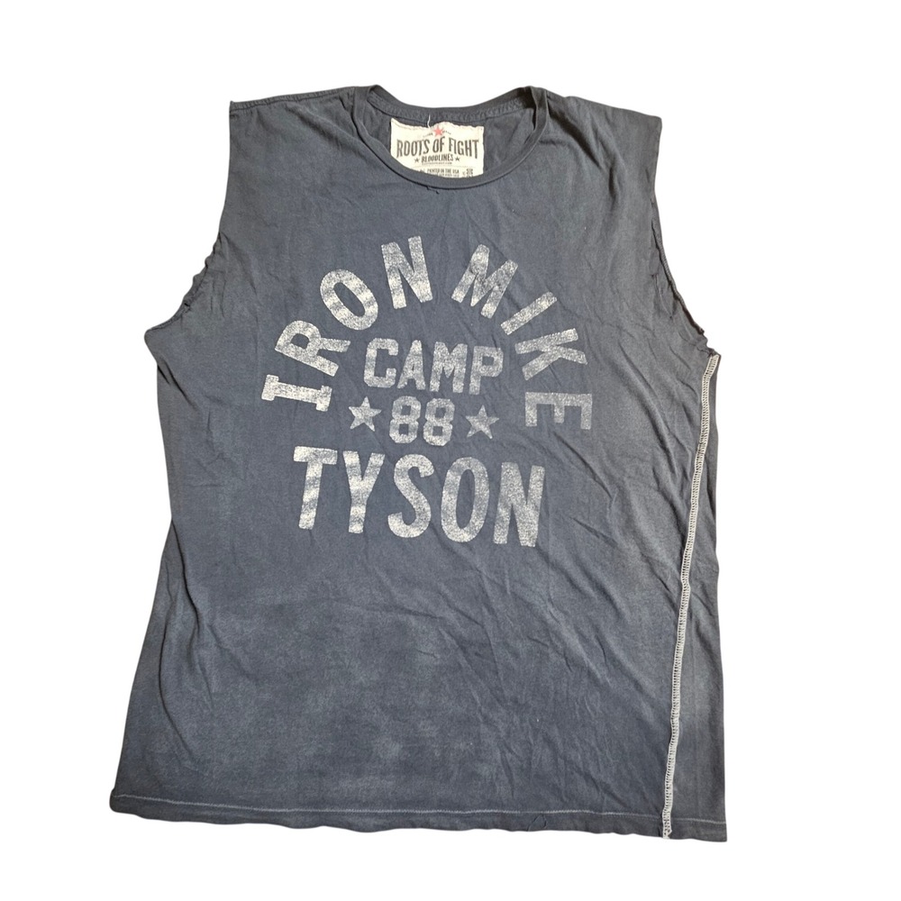 Roots of Fight Iron Mike Tyson Camp 88 Sleeveless Shirt Mens XL Made in USA